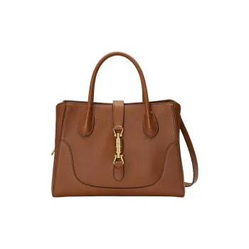 GUCCI Jackie 1961 Leather Tote Handbags Shoulder Bags Small Size Women's Brown