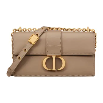 DIOR 30 Montaigne Calfskin Handheld Shoulder Bag Crossbody Bag Small Size Women's Hazelnut Brown