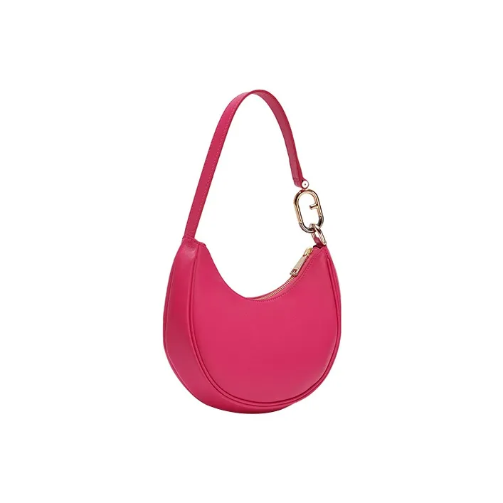 Furla Primavera Calfskin Shoulder Bag Handbag Shoulder Bag Women's Rose Red-2