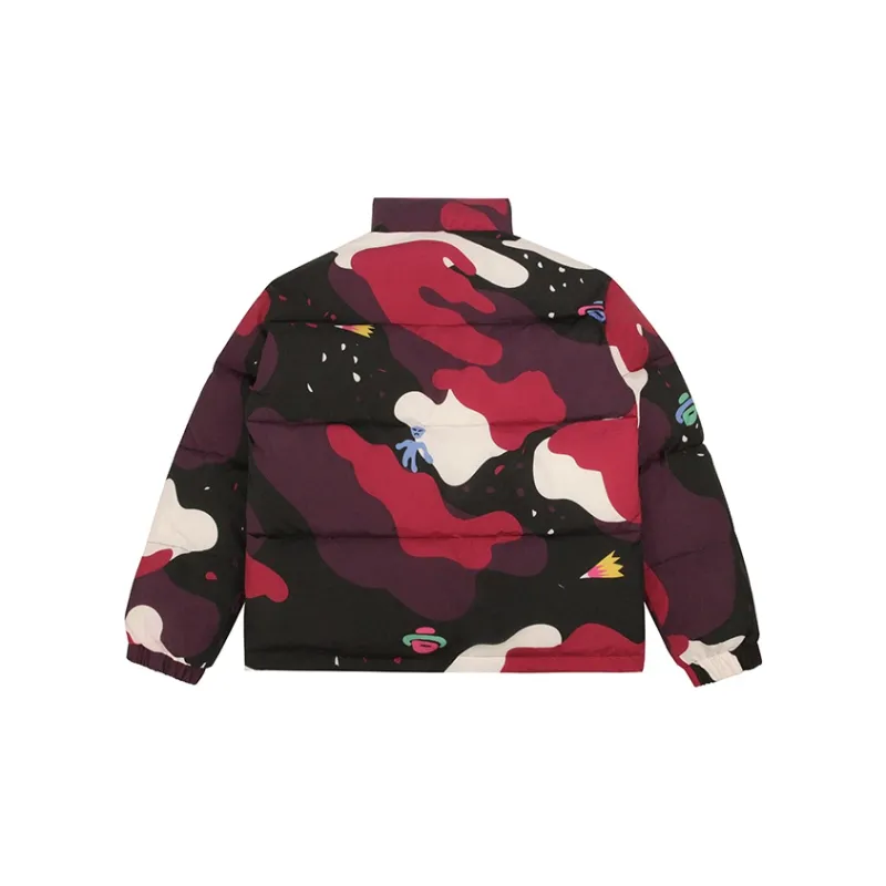 EMPTY REFERENCE Puffer Jacket Unisex Rose Red-1