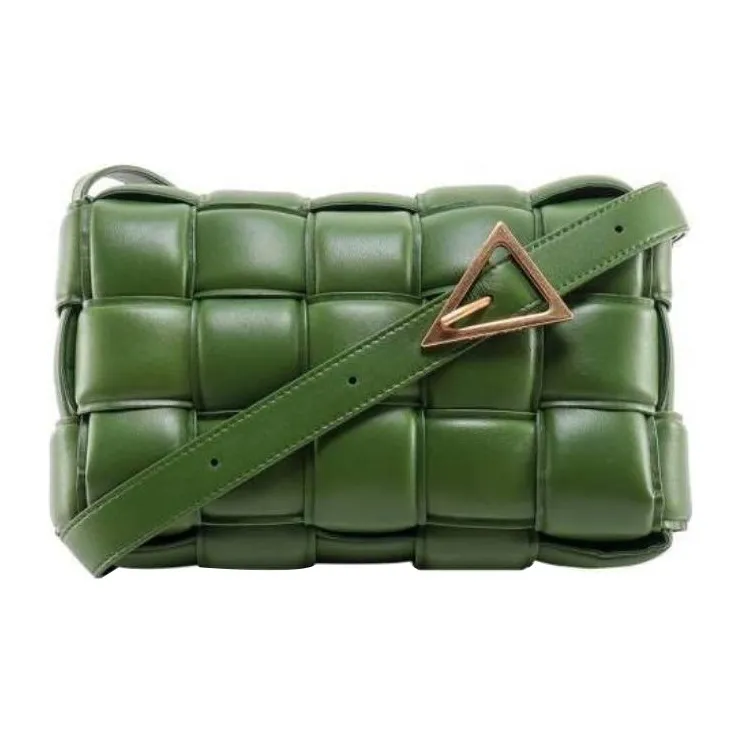 Bottega Veneta PaddedCASSETTE Lambskin Shoulder Bag Crossbody Bag Women's Green-2