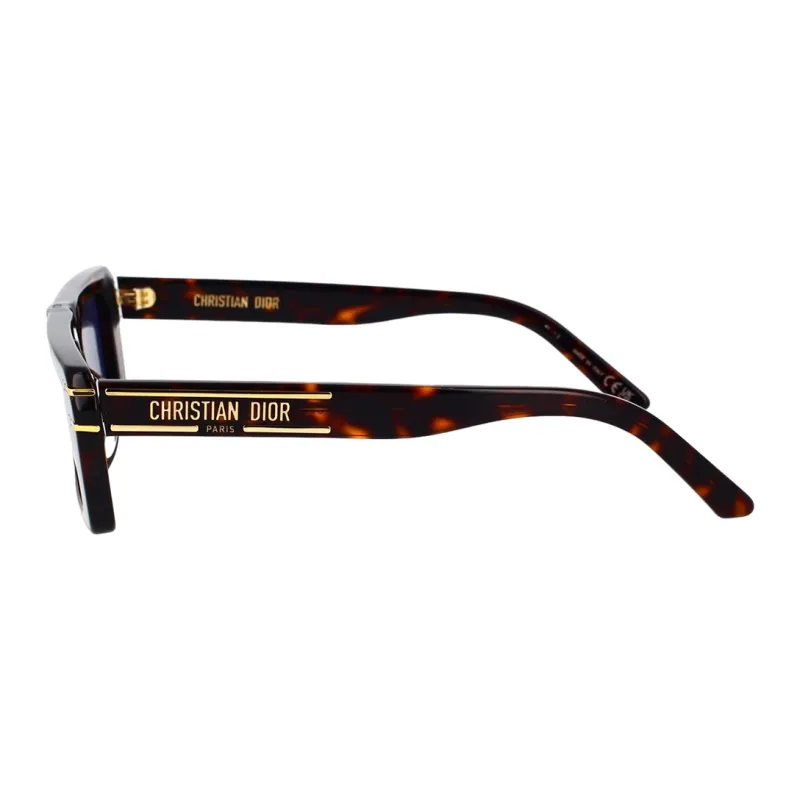 DIOR Irregular Shape Sunglasses Unisex Brown-2