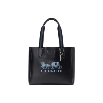 COACH Derby Pebbled Leather With Suede Tote Bag, Shopping Bag, Handbag, Shoulder Bag Women's Marine Blue