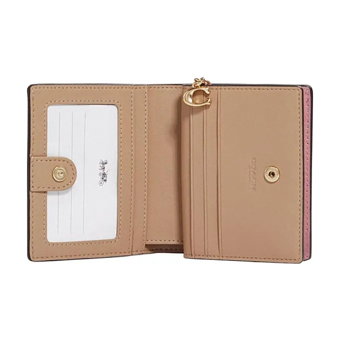COACH Heart Card Holder Wallet Women's White-1