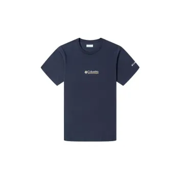 Columbia Crew Neck Fitted Short-Sleeved T-Shirt Men's Dark Blue