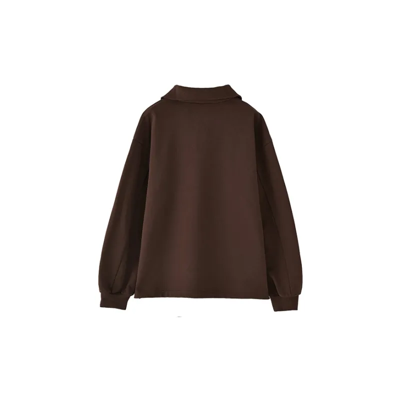 YOSHIYOYI Stand Collar Loose Fit Heavyweight Sweatshirt Unisex-1