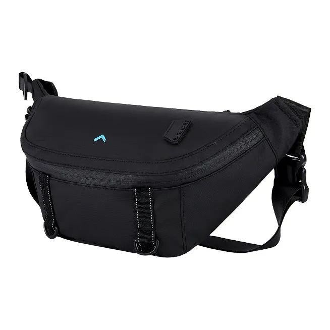 BAGSMART PU Messenger Bag Crossbody Bag Sling Bag Regular Unisex Ecru Black Sky Blue-5