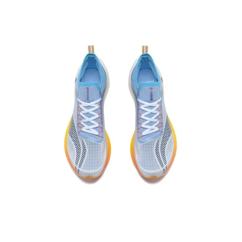 LINING Feidian Challenger Running Shoes Men Low Top Standard White/New Aurora Blue-2