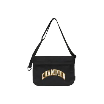 Champion Fabric Shoulder Bag Unisex Black/Ballet Blue