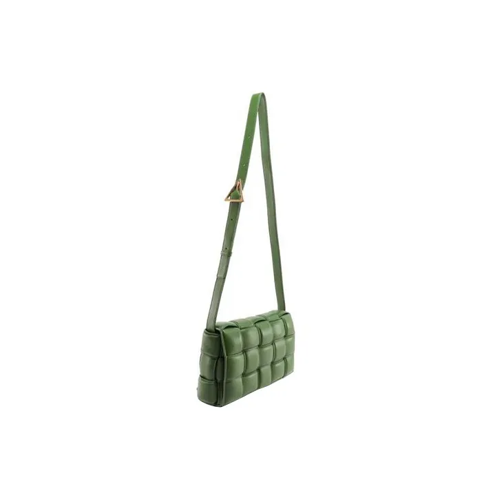 Bottega Veneta PaddedCASSETTE Lambskin Shoulder Bag Crossbody Bag Women's Green-1