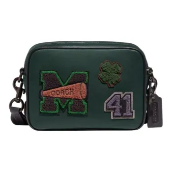 COACH Flight Gloves Made Of Tanned Leather Shoulder Bag Crossbody Bag Small Size Women's Green