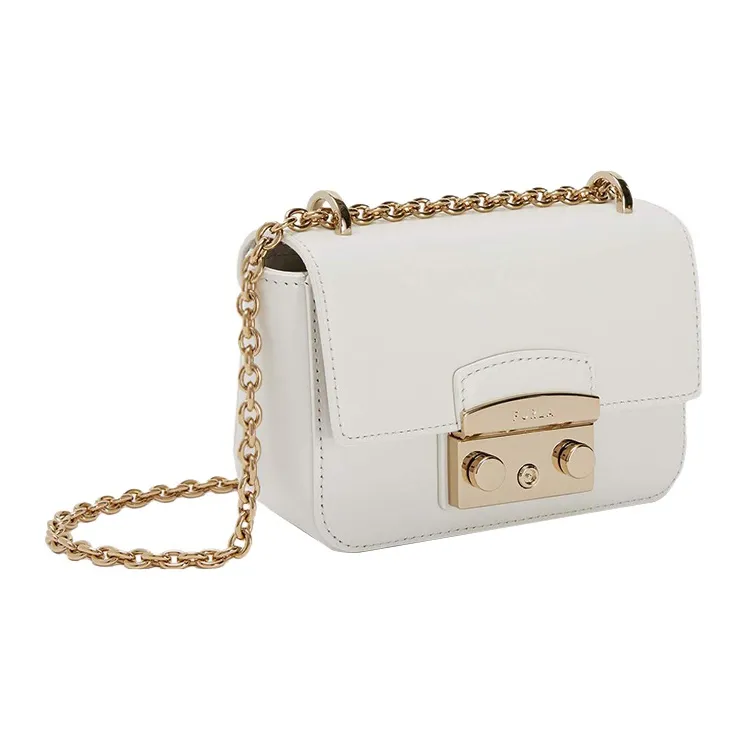 Furla Metropolis Collection Calfskin Shoulder Bag Crossbody Bag Mini Women's White-1