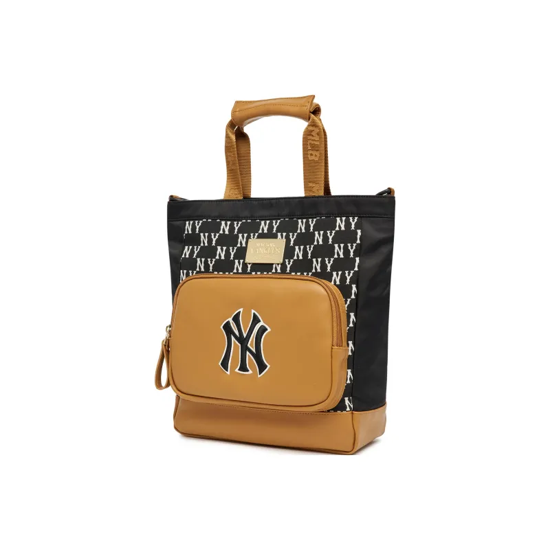 MLB Polyester Tote Bag Shopping Bag Crossbody One Shoulder Handbags Regular Women's Milk Coffee-1