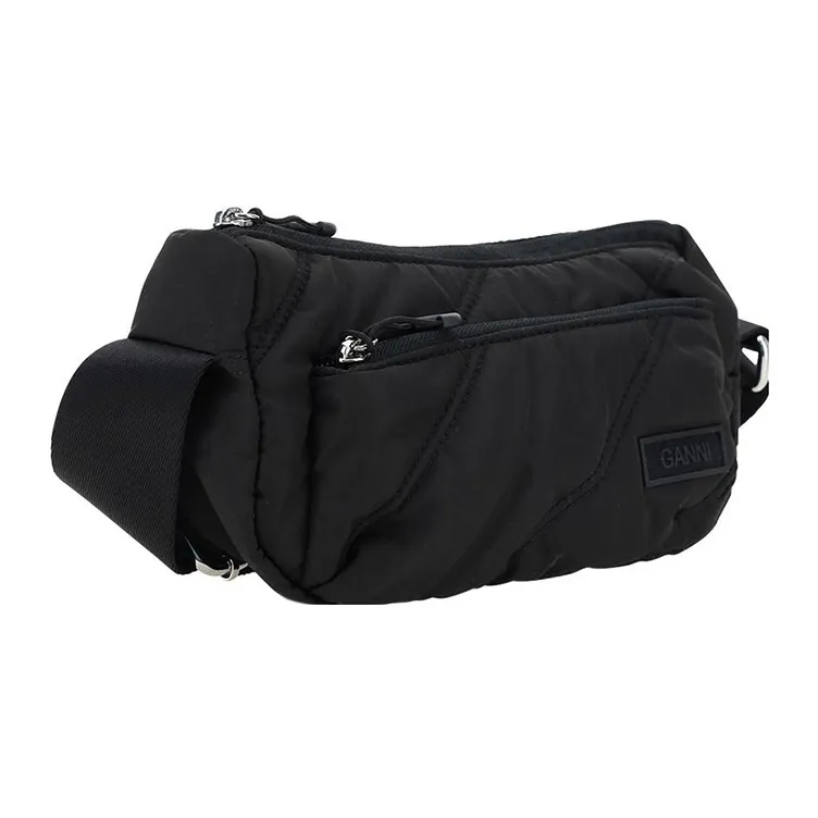 GANNI Polyester Shoulder Bag Crossbody Bag Women's Black-1