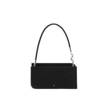 IAB Cow Leather Shoulder Bag Regular Women's Midnight Black/Daylily Purple/Grass Green