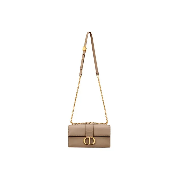 DIOR 30 Montaigne Calfskin Handheld Shoulder Bag Crossbody Bag Small Size Women's Hazelnut Brown-1