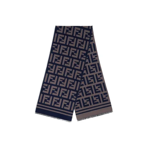 FENDI Knit Scarves Men Brown