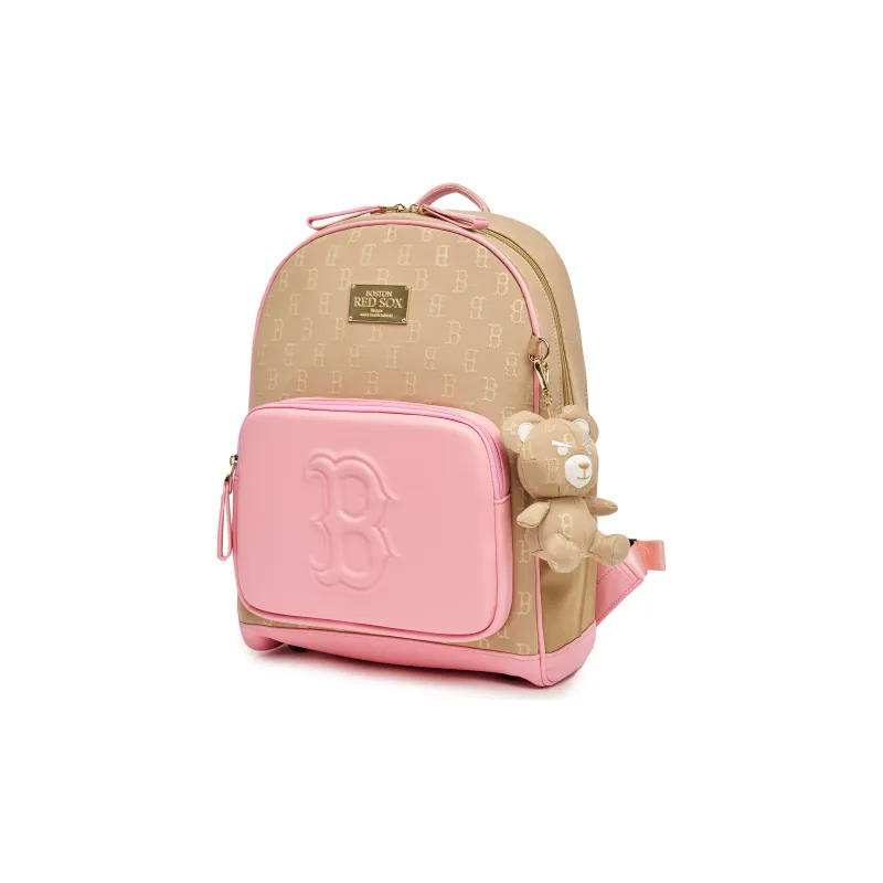 MLB Polyester Backpack Women's Coffee Pink-1