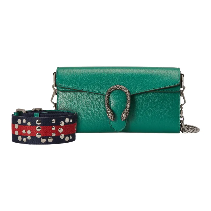 GUCCI Dionysus Leather Crossbody Bag Shoulder Bag Women's Green-2