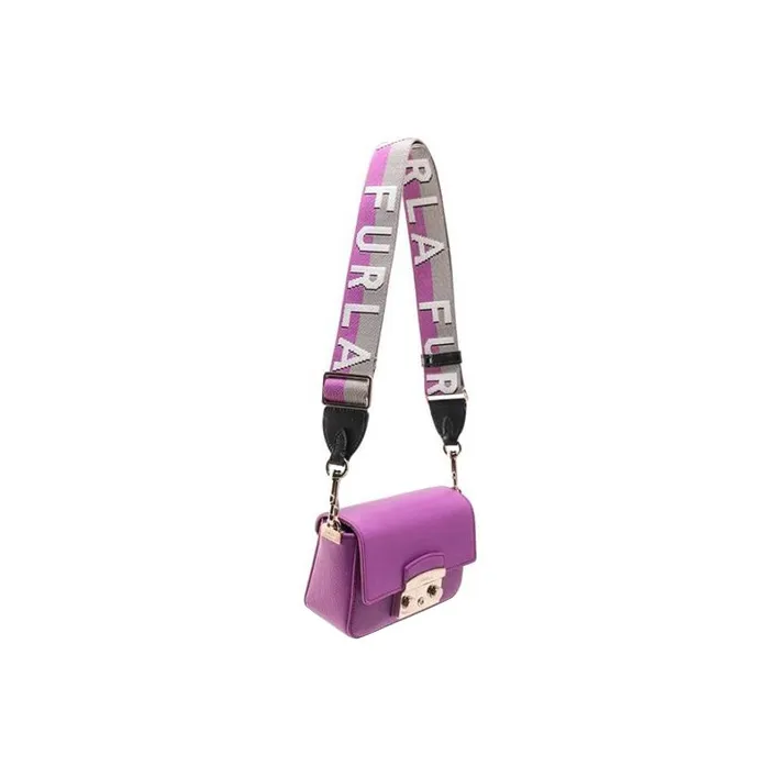 Furla Metropolis Collection Leather Shoulder Bag Crossbody Bag Women's Purple-1