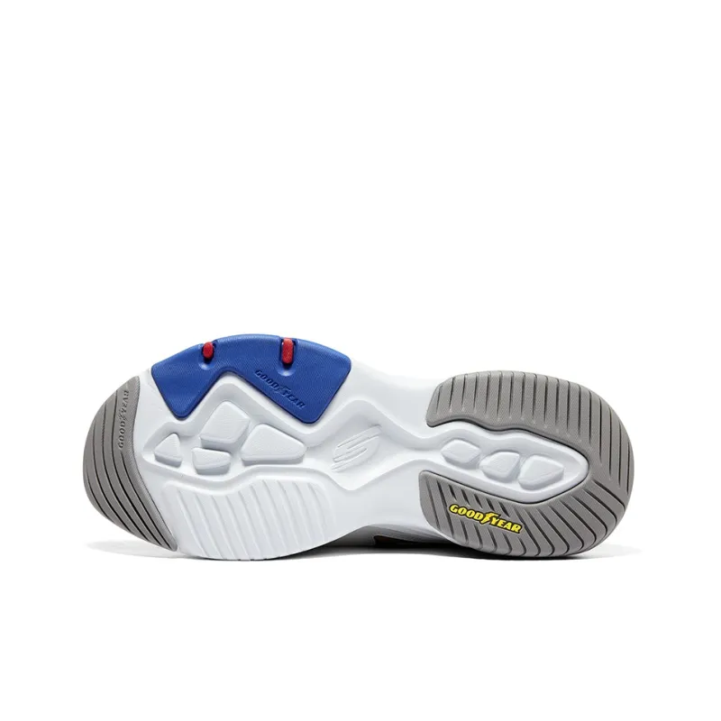 Skechers D'LITES Lightning Panda Shoes Cushioning Anti-Slip And Wear-Resistant Low-Top Casual Shoes Men's White Gold-5