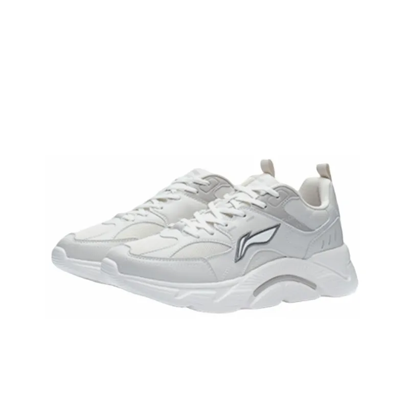 LiNing Li Ning Running Collection Cushioning Anti Slip And Wear Resistant Low Top Running Shoes White-2