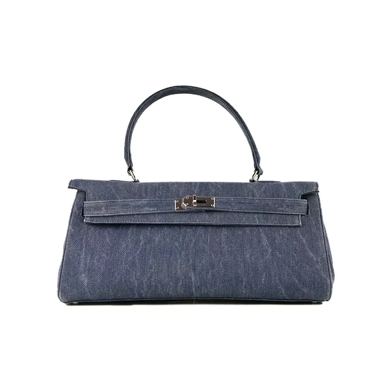 Margin Goods Handbag Shoulder Bag Large Size Women's Blue/Black-3