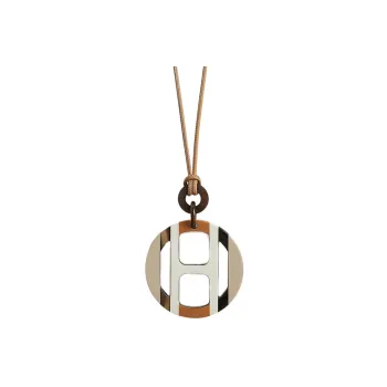 HERMES H Equipe Horn Necklaces Women's
