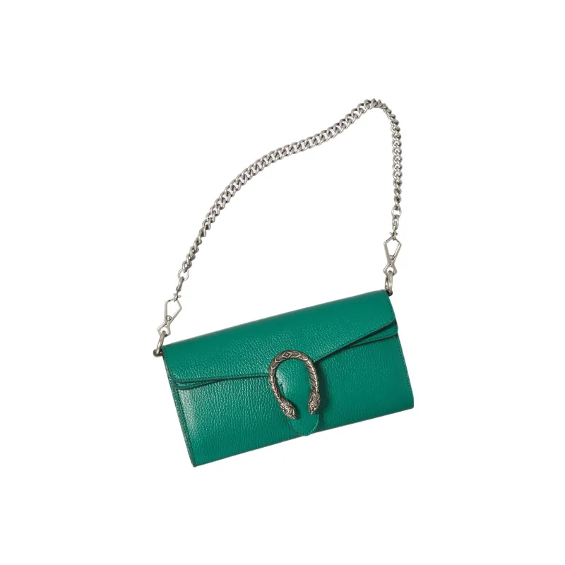 GUCCI Dionysus Leather Crossbody Bag Shoulder Bag Women's Green-8