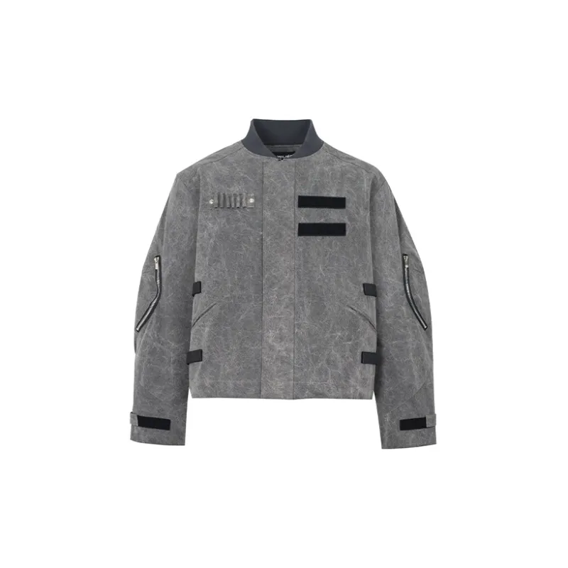 ATELIER BLEU Loose Fit Thickened Pilot Jacket Unisex Gray-2