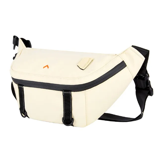 BAGSMART PU Messenger Bag Crossbody Bag Sling Bag Regular Unisex Ecru Black Sky Blue-1