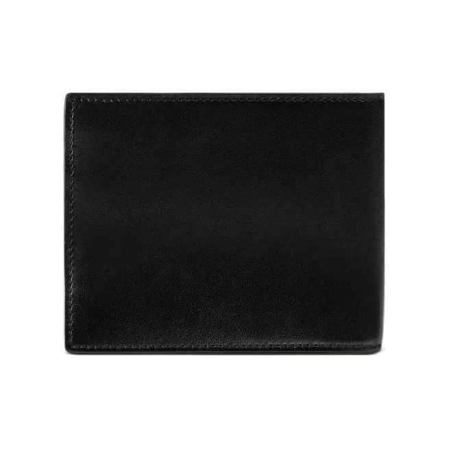GUCCI Leather Card Clip Wallets Men's Black-2