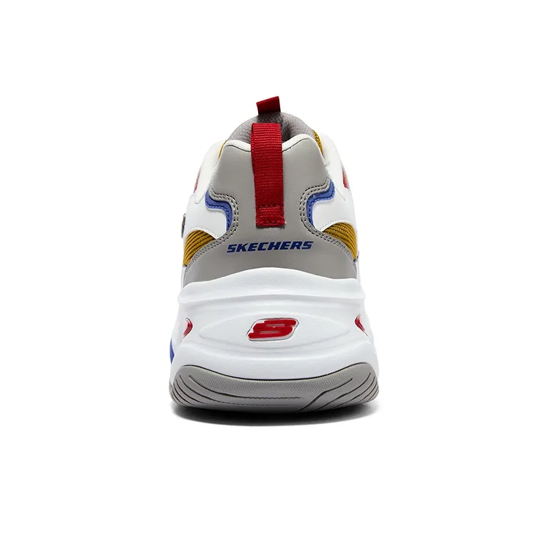 Skechers D'LITES Lightning Panda Shoes Cushioning Anti-Slip And Wear-Resistant Low-Top Casual Shoes Men's White Gold-4
