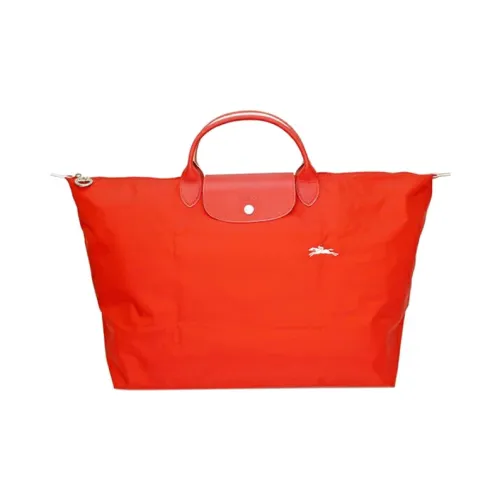 LONGCHAMP Le Pliage Cow Leather Trim Dumpling Bag Travel Bag Handbags Large Size Women's Red