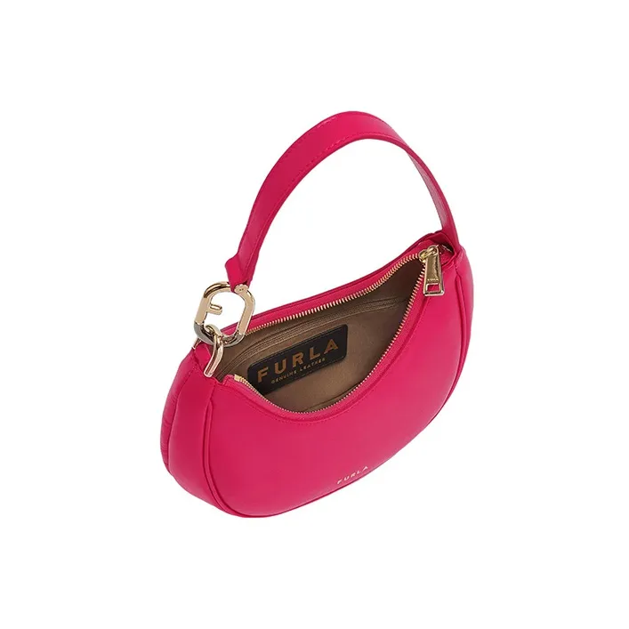 Furla Primavera Calfskin Shoulder Bag Handbag Shoulder Bag Women's Rose Red-3