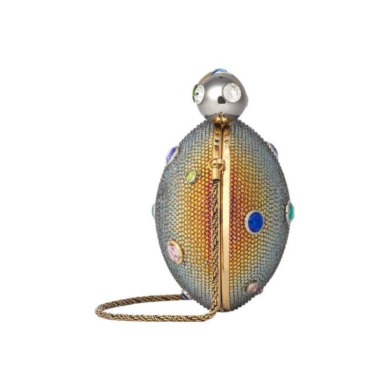 GUCCI Crystal Metal All-over Evening Party Bag One Shoulder Crossbody Clutch Women's Multicolor-2