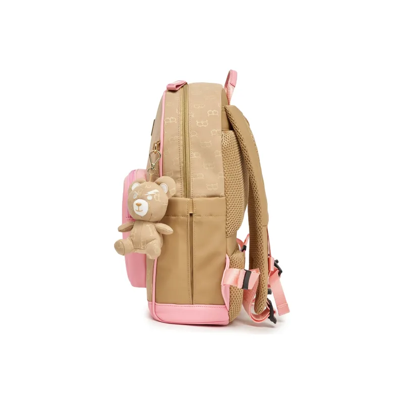 MLB Polyester Backpack Women's Coffee Pink-2