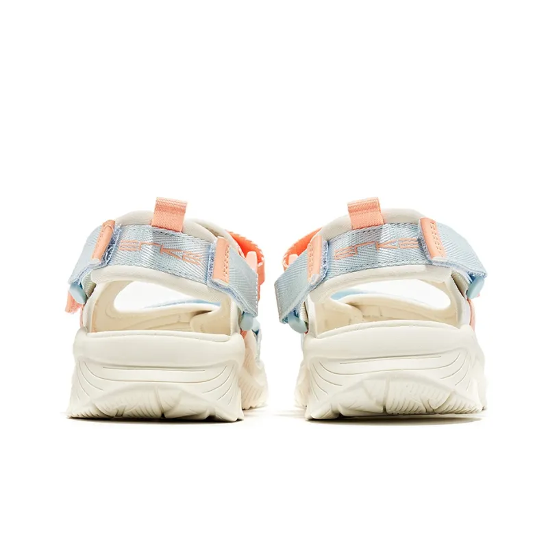 Erke Beach Sandals Women's Ivory White/Illusion Blue-4
