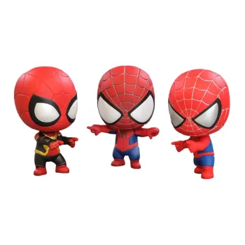 Hot Toys Spider Man Hero Without Return Set Of 3 Chibi Figures 8cm