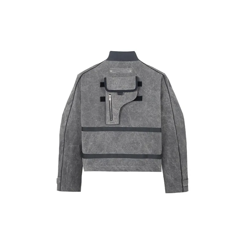 ATELIER BLEU Loose Fit Thickened Pilot Jacket Unisex Gray-1