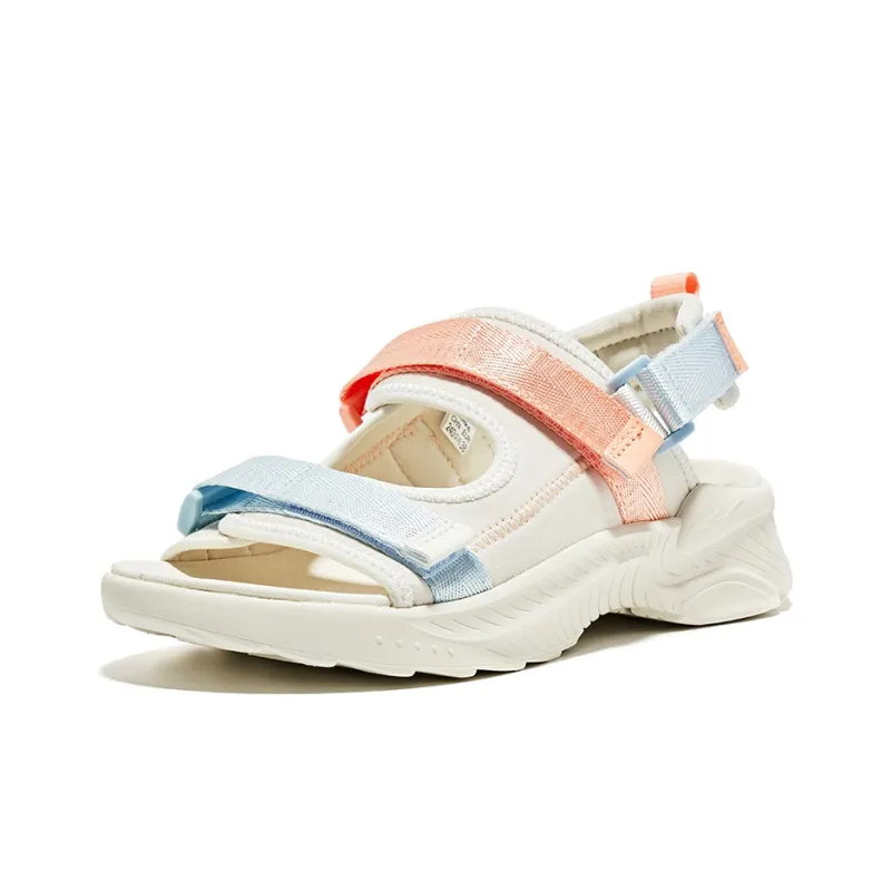 Erke Beach Sandals Women's Ivory White/Illusion Blue-2