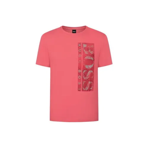 HUGO BOSS T-Shirts Men Rose Red