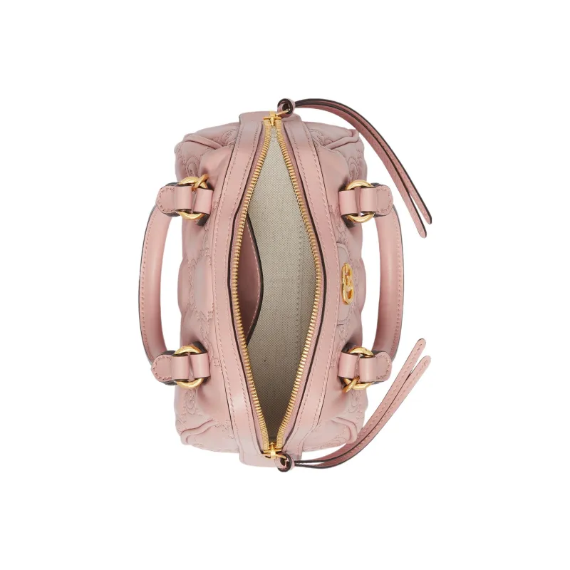 GUCCI GG Matelassé Leather Controller Boston Bag Shoulder Bags Handbags Mini Women's Light Pink-7