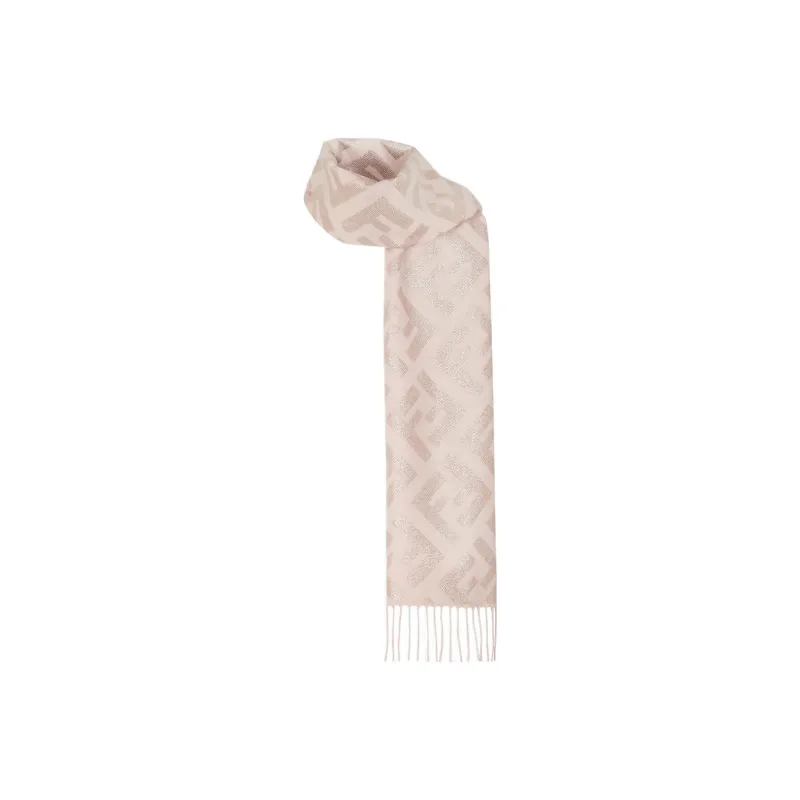 FENDI Ff Jacquard Fringed Edge Scarf-1