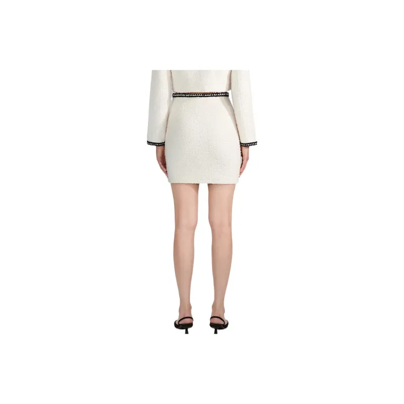 Self portrait Casual Short Skirts Women's White-1