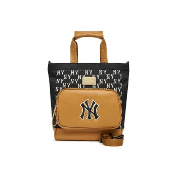 MLB Polyester Tote Bag Shopping Bag Crossbody One Shoulder Handbags Regular Women's Milk Coffee