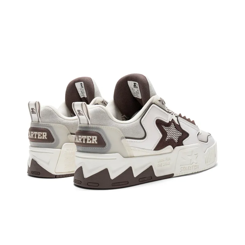 STARTER Vol Series Skateboard Shoes Women's Low Top White/Brown-3