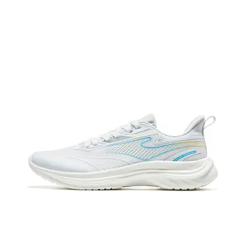 Erke Cloud Woven Cushioning Anti Slip And Wear Resistant Low Top Running Shoes Men's White Blue