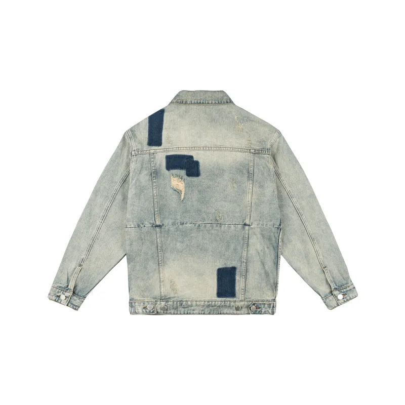 XINYINSU Denim Jacket Spring And Autumn Unisex-1