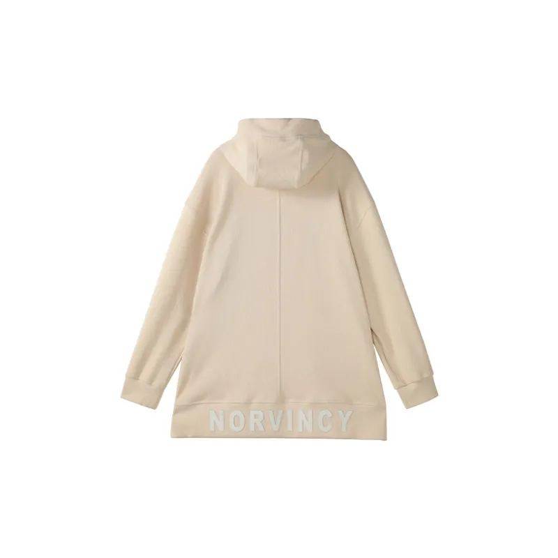 NORVINCY Deconstructed Style Split Hem Tail Casual Sweatshirt Unisex-4